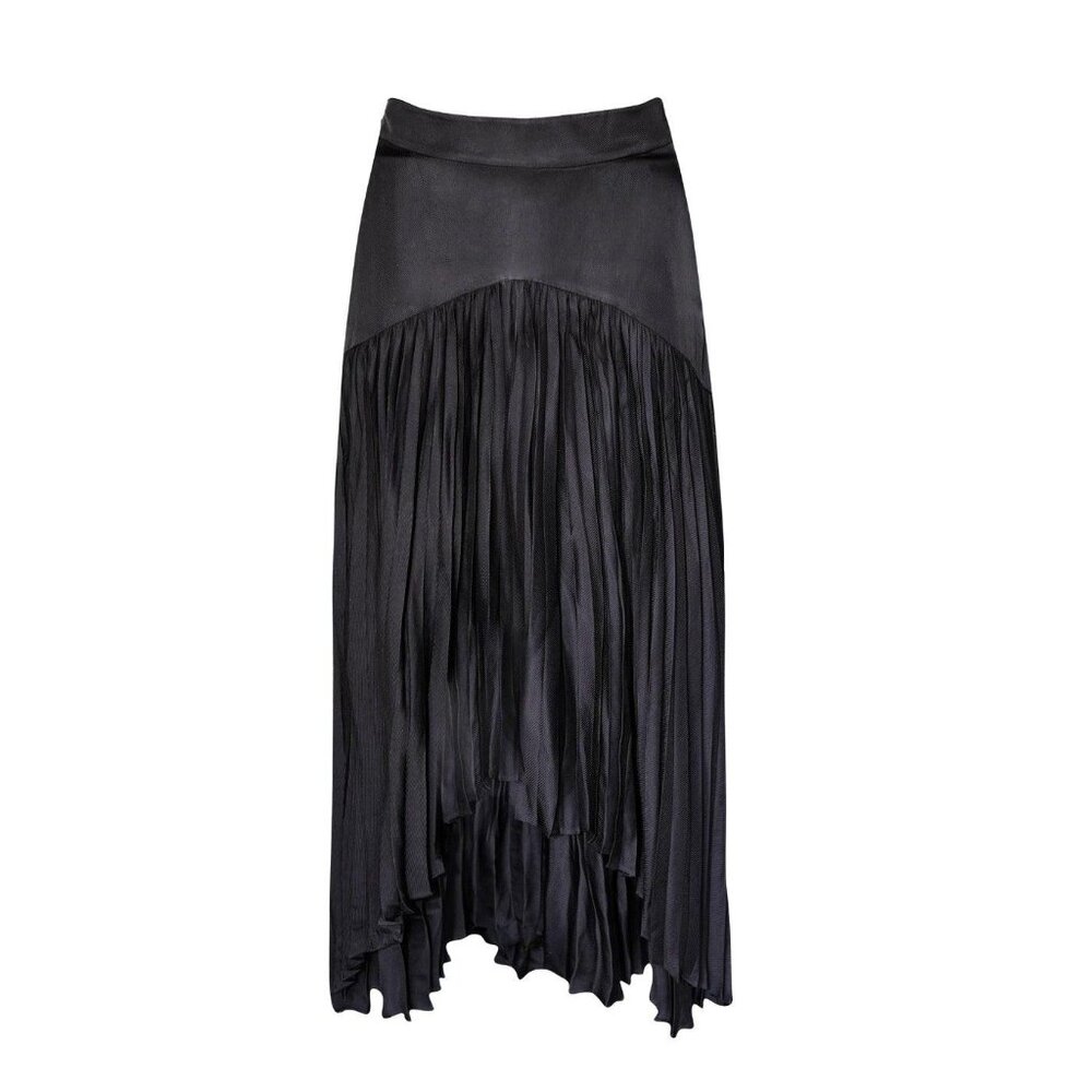 Maryanne Black Pleated Skirt – Stylish Women’s Midi Skirt